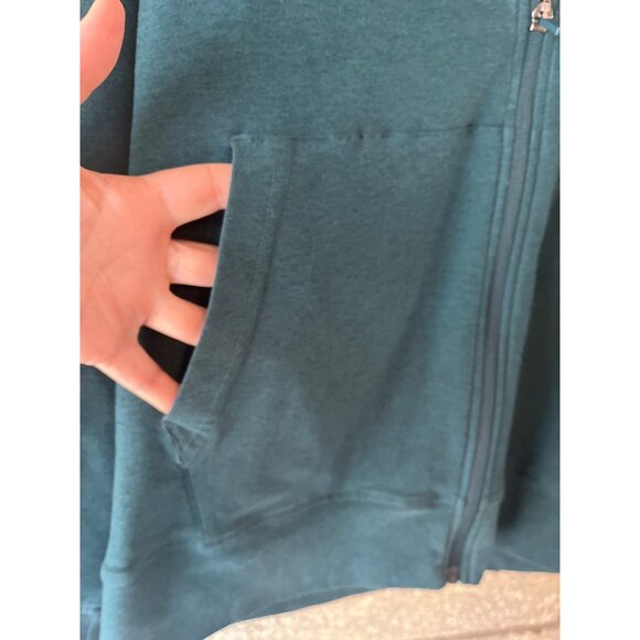 Beyond Yoga Womens Teal Zip-Up Hoodie Jacket With Pockets SpaceDye Material Size - Picture 4 of 7